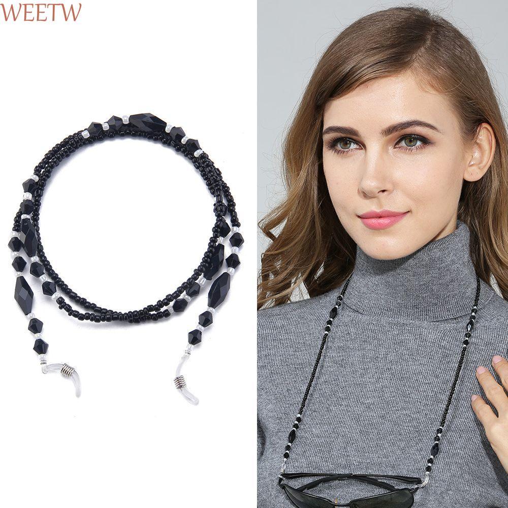 WEEKW Chains Black Reading Women Glasses Rope
