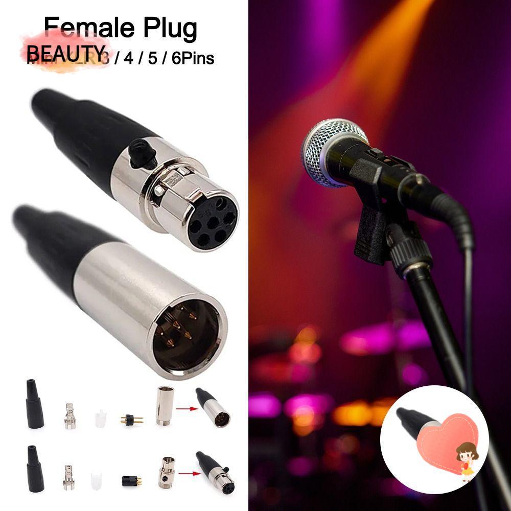 ความงาม ซ็อกเก็ตหญิง xlr ขนาดเล็กหญิงชาย,สําหรับสายเคเบิลบัดกรีสําหรับไมค์บัดกรีตรงมินิ xlr หญิง/ชาย