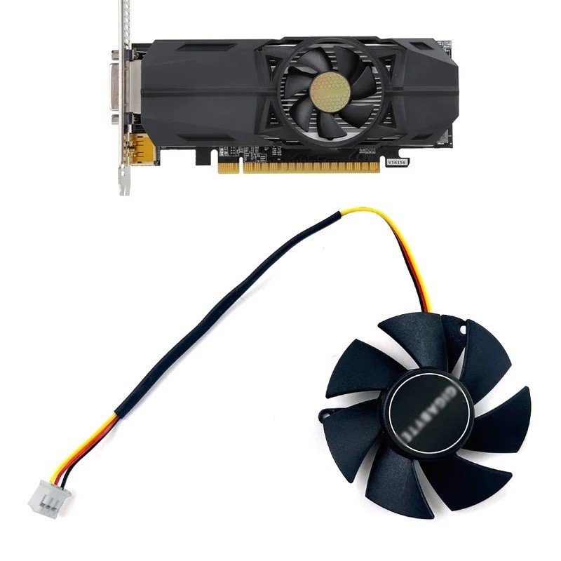 ใหม่พัดลมระบายความร้อน 46 มม.3pin FS1250-S2053A 12V 0.19A GTX1030 1050 GPU พัดลมสําหรับ GIGABYTE GTX