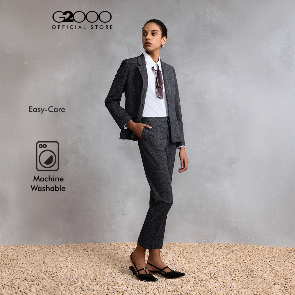 G2000 กางเกงสูทสำหรับผู้หญิง Cigarette Shape รุ่น 5825209698 สีเทาเข้ม