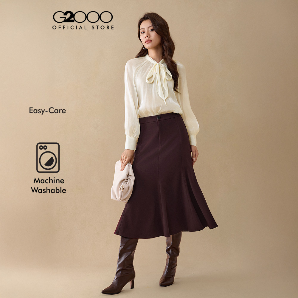 G2000 เสื้อเบลาส์สำหรับผู้หญิง Regular Fit รุ่น 5924102110 สีขาวครีม