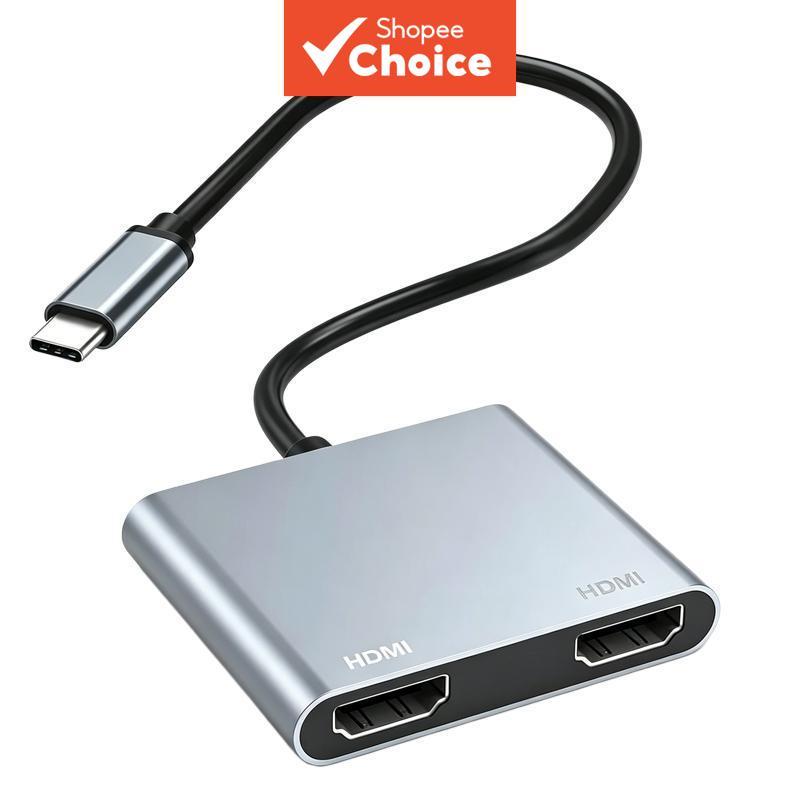 อะแดปเตอร์แปลงสัญญาณหน้าจอขยาย Type C เป็น HDMI USB C 4K HD HUB สําหรับแล็ปท็อป MacBook