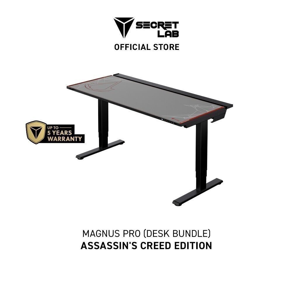 Secretlab MAGNUS Pro Assassin's Creed Bundle —โต๊ะคอมปรับระดับไฟฟ้า จำหน่ายเป็นเซ็ตครบชุด
