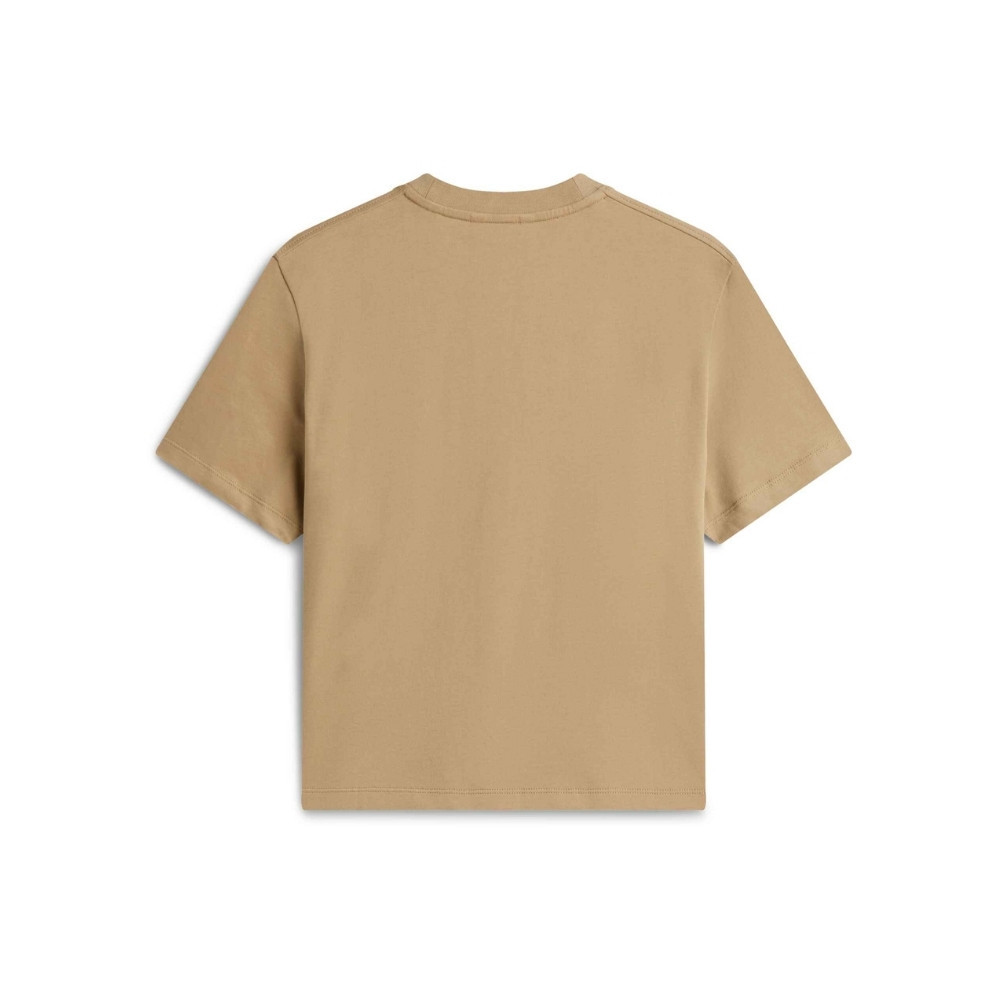 Tommy Hilfiger เสื้อยืด ผู้หญิง รุ่น WW0WW47884 AEI - สีน้ำตาล ทรง Relaxed — صورة 4