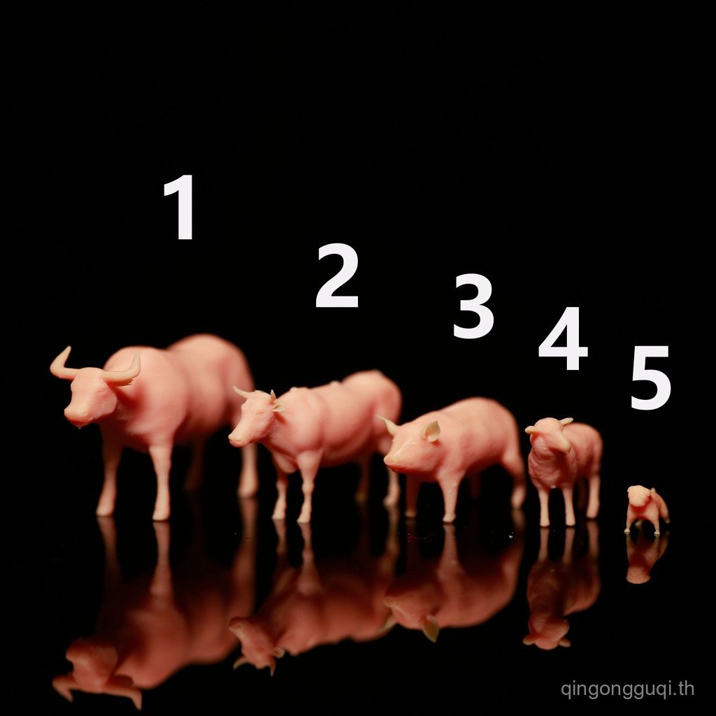 L033 หมูสุนัขวัวแกะสัตว์สัตว์รุ่นยิง Props HO 1/87 1/64 Miniature รุ่นภูมิทัศน์ทรายตาราง L3FD