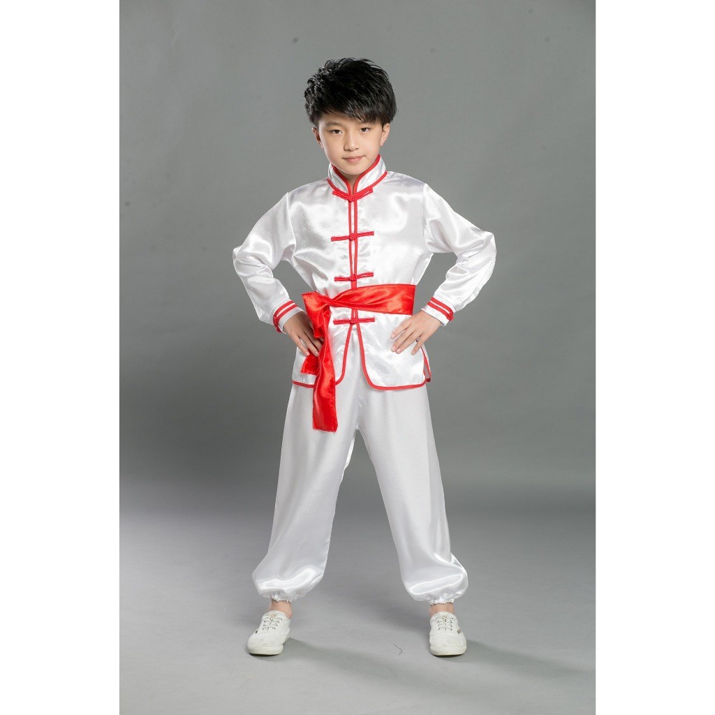 LiLi เด็กแผนจีนกังฟูสูทสำหรับเด็ก (มี 4 สี เหลือง/แดง/ขาว/ฟ้า)  รุ่น MM035 - รูปที่ 4