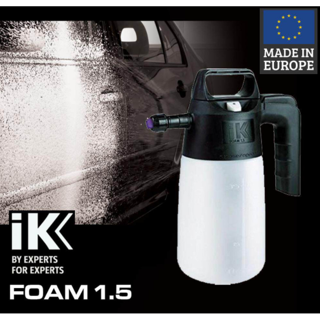 IK FOAM 1.5 SPRAYER ถังพ่นโฟมเกรดพรีเมียม ชนิดปั้มมือ ปรับความเข้มโฟมได้ 3 ระดับ ขนาด 1.5ลิตร ทนสารเ