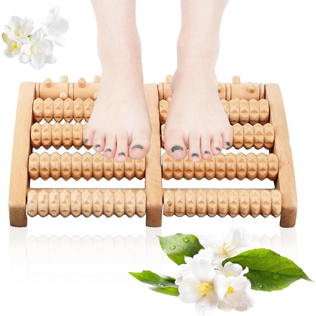 เครื่องนวดเท้า เท้า ลูกกลิ้ง,ลูกกลิ้งเท้าไม้,10.62 x 7.48 x 1.8 นิ้วนวดเท้าเพื่อความเครียดบรรเทาและผ