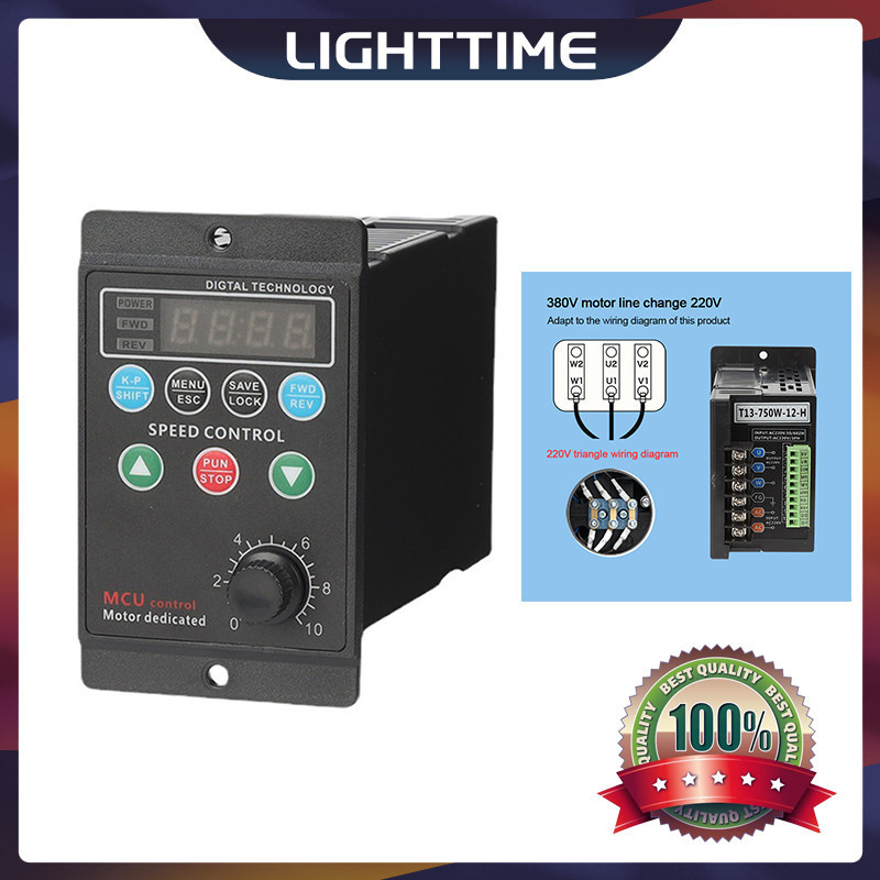 AC220V Singlephase Input 3phase Output Motor Driver ความถี่ Converter พร้อม Four หลัก Digital Tube D