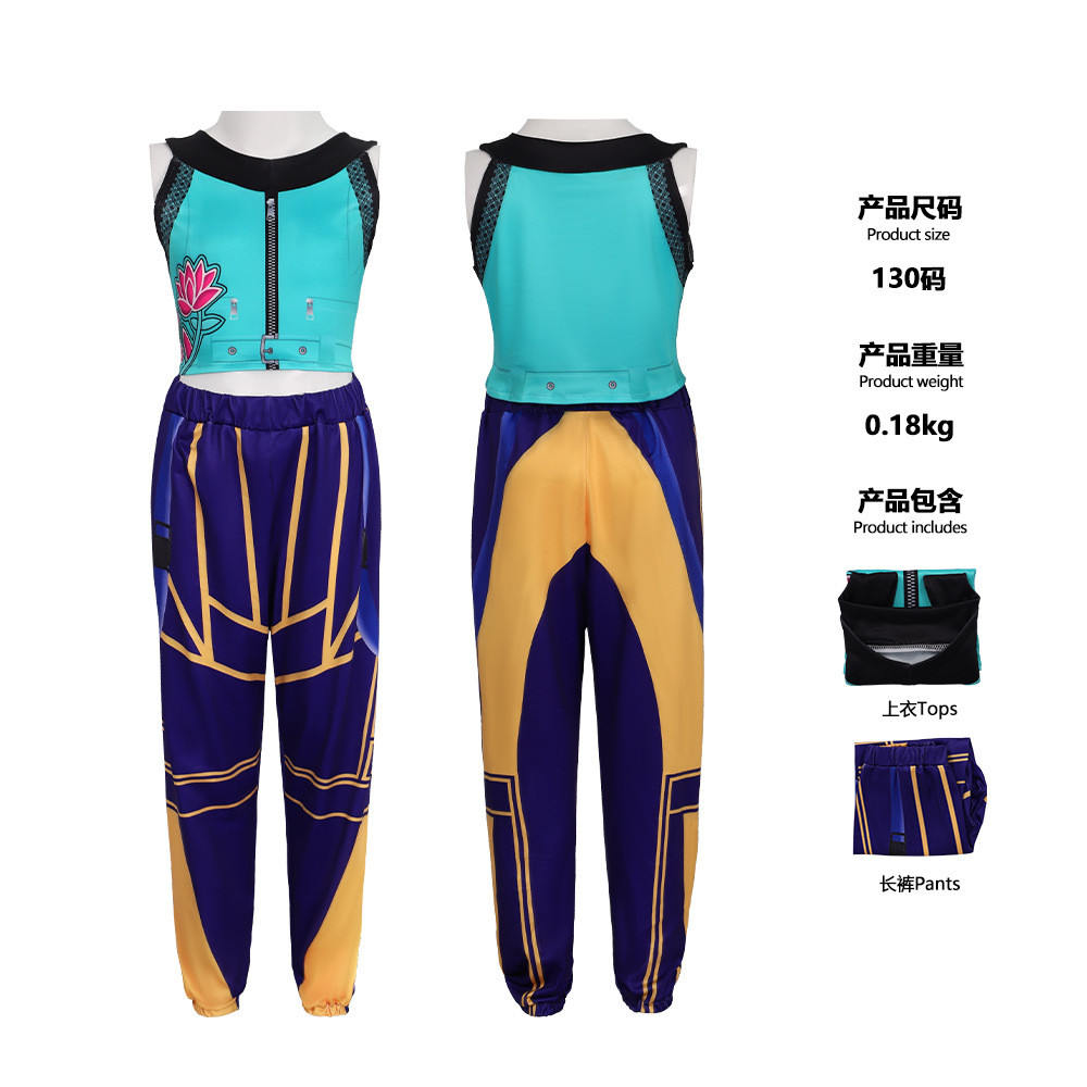 ชุดคอสเพลย์ Halloween KPop Demon Hunters Zoey สำหรับเด็กผู้หญิง