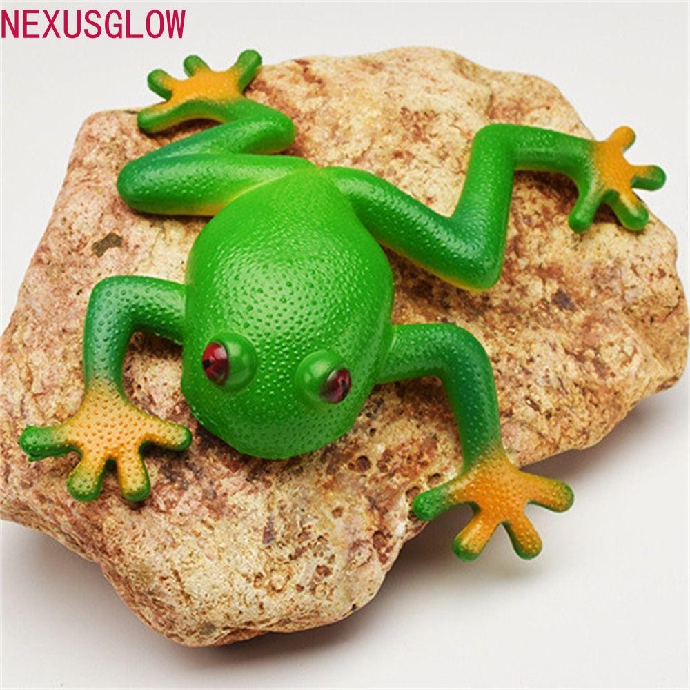 NEXUSGLOW Squeeze Frog Soft Kids Toy Creative for Children Spoof Adult Jokes Stretching Frog