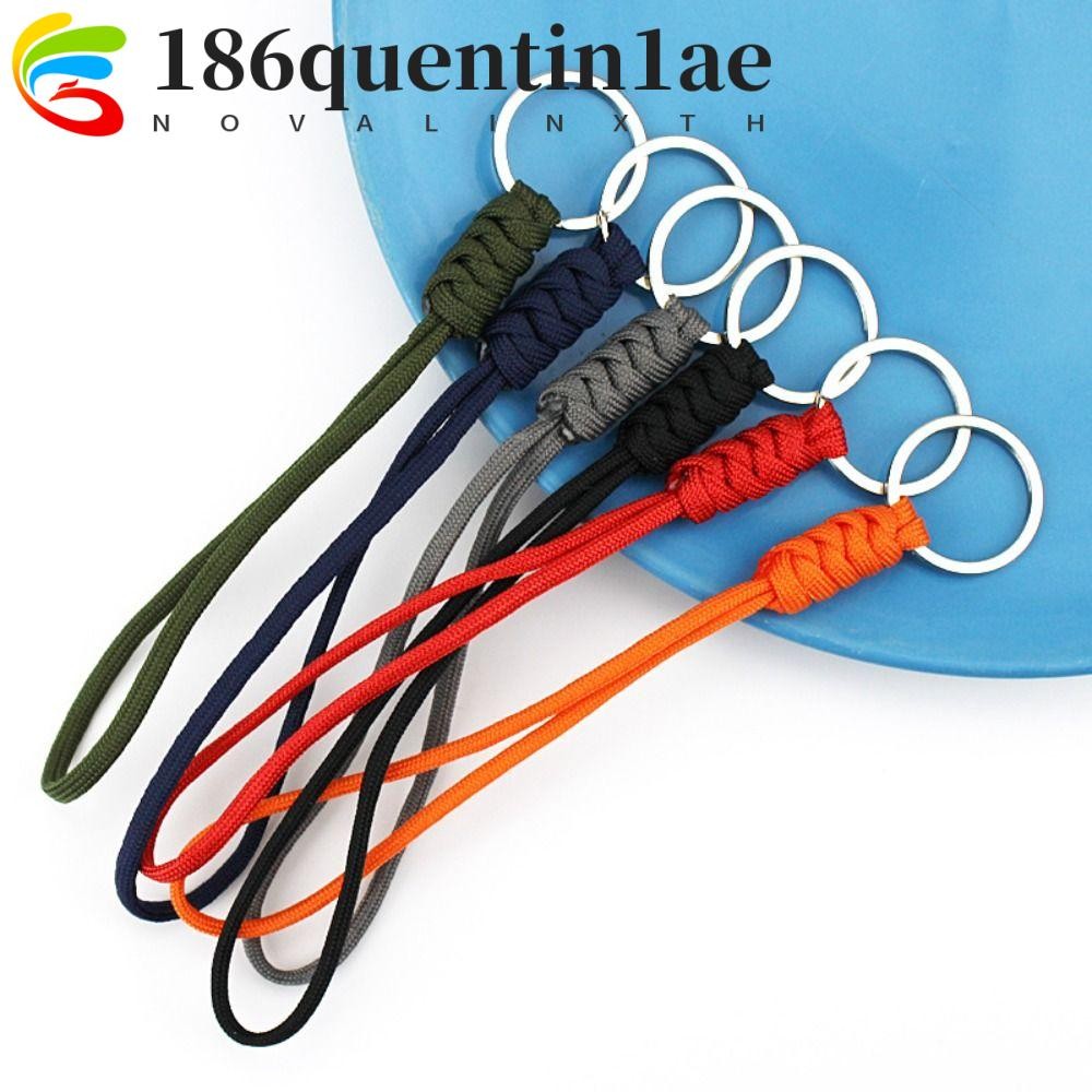 พวงกุญแจถักจากเชือก-paracord สายคล้องคอยาว ทนทาน ป้องกันการหาย QUENTIN1AE