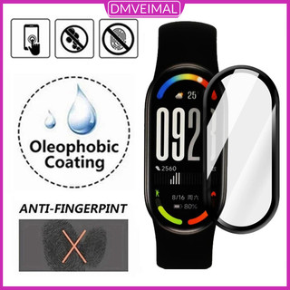 ฟิล์มกระจก Temper 3D for Xiaomi Mi Band 10 9 8 7 6 5 4 Full Screen Protector ฟิล์มกระจกนิรภัยสีดำด้านข้าง