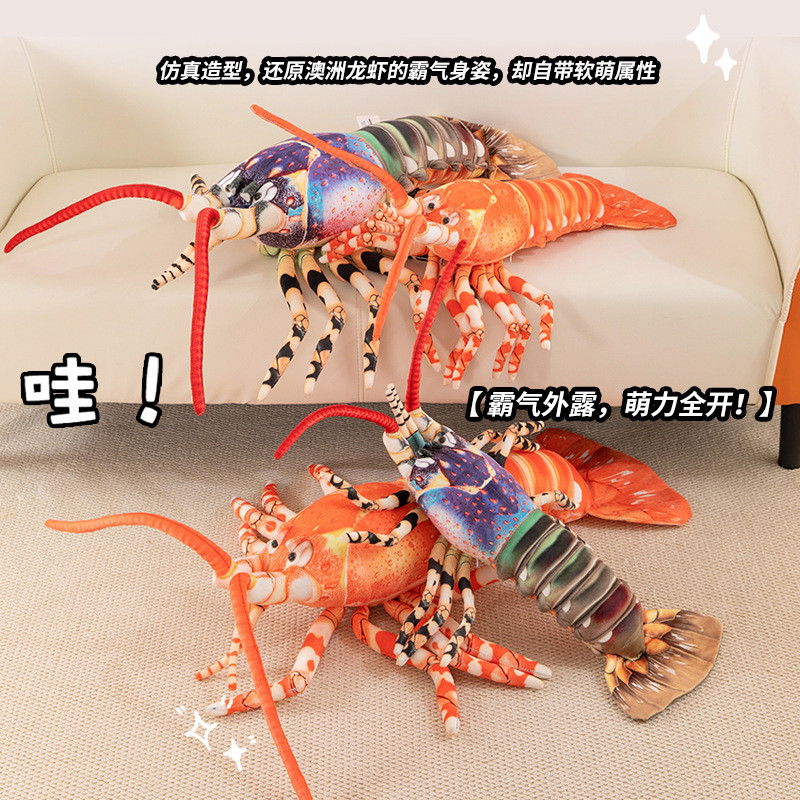 จําลองตุ๊กตากุ้งก้ามกรามออสเตรเลีย Aolong ของเล่นตุ๊กตาตลกกุ้งตุ๊กตา Ocean Ragdoll กิจกรรมของขวัญเล็กๆ