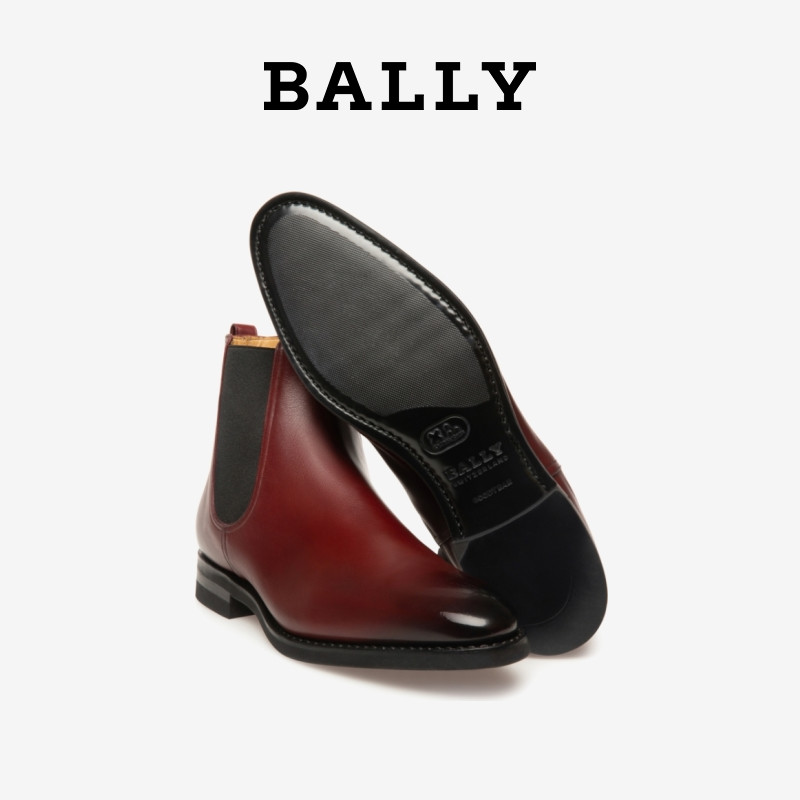 BALLY รองเท้าเชลซีสีแดงสำหรับผู้ชาย