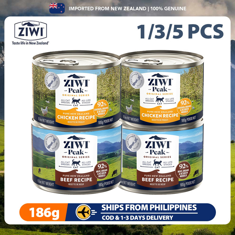 ZIWI Peak 185g อาหารแมวแบบเปียก Grain Free High Protein Staple อาหารเพื่อสุขภาพ Limited Ingredient B