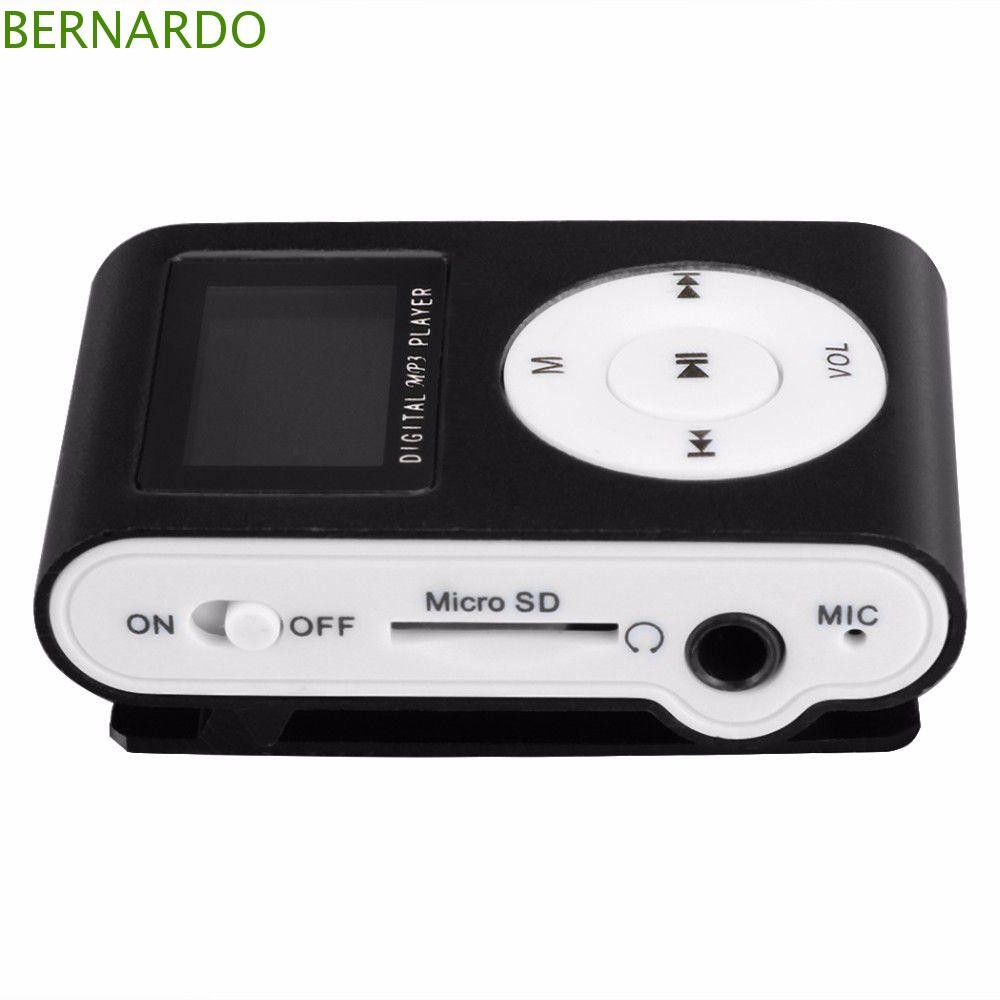 BERNARDO1 Mini MP3 Player Best Clip Support 32GB TF Card หน้าจอ LCD เครื่องเล่นเพลงกีฬา