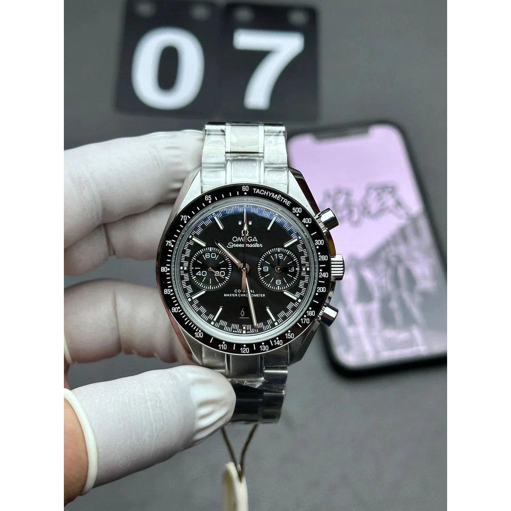 1: 1 คุณภาพสูง Original Label Real Shot Omega 7750 Speedmaster Timer Shipment Real Shot!