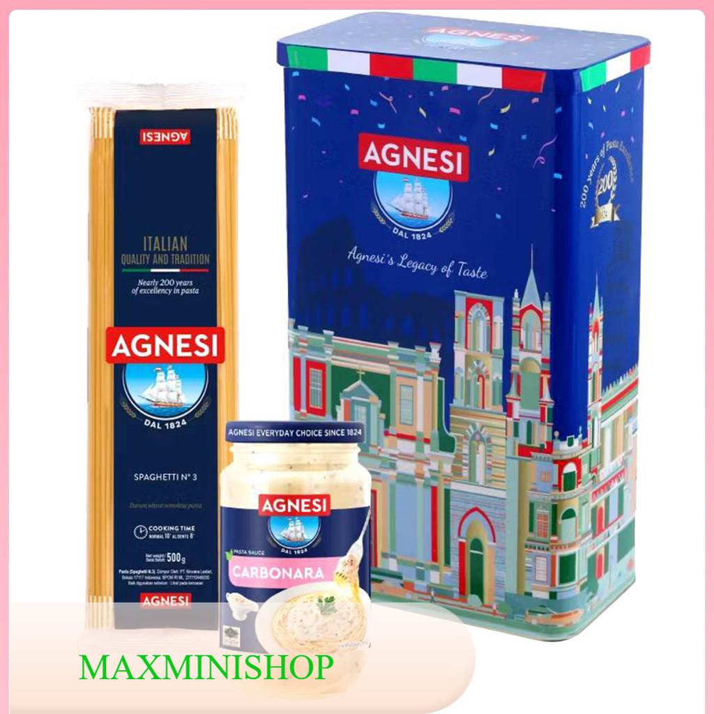 สปาเก็ตตี้คาร์โบนาร่าเซ็ต Agnesi 850 G.