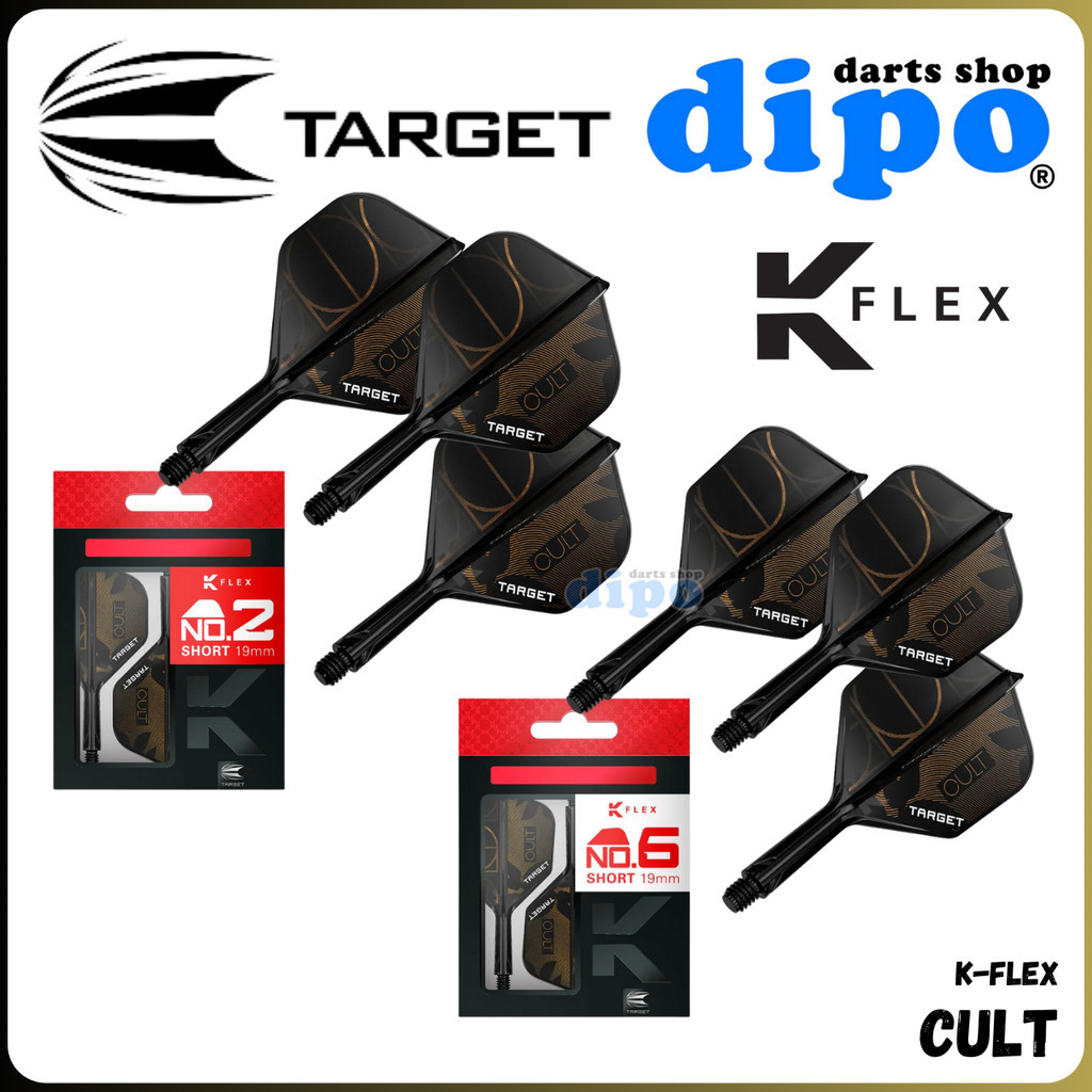 TARGET K-FLEX CULT No.6 Shape / No.2 StandardHard Material Darts Flight - TARGET Darts Flight