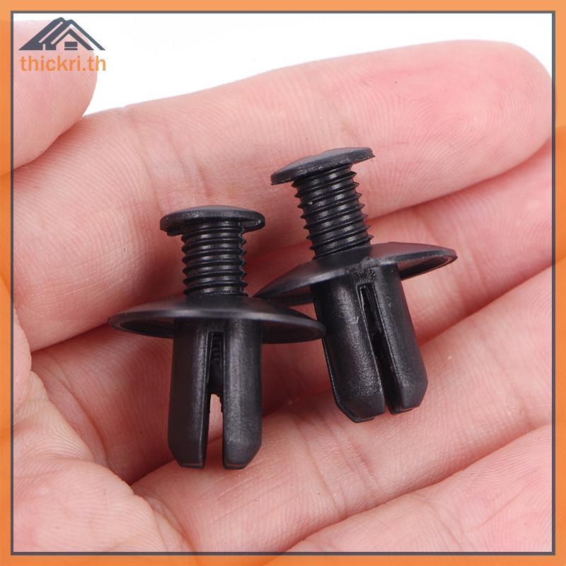 TT 50 ชิ้น 8 มิลลิเมตร Auto Car กันชน Fender Retainer Push คลิปพลาสติกสีดํา Fasteners PL