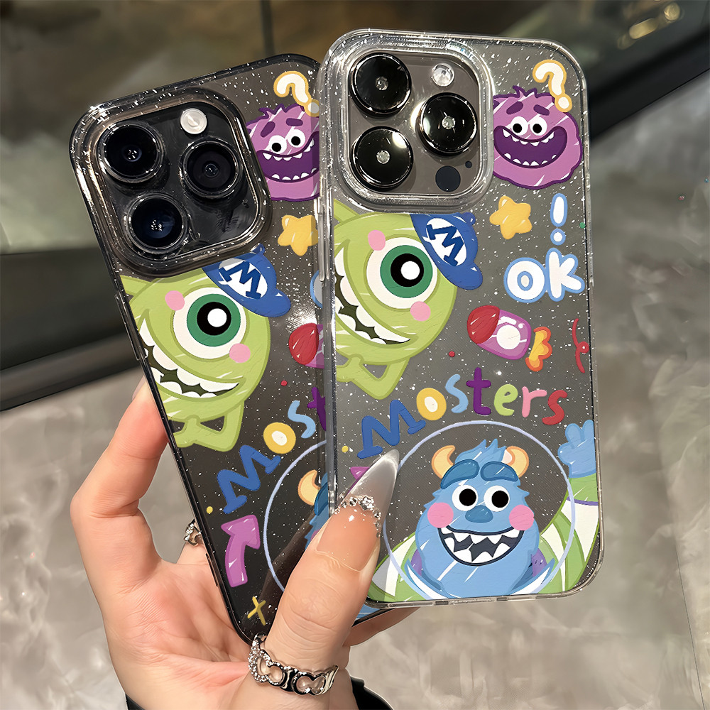 เคสโทรศัพท์ กลิตเตอร์แวววาว เคสใสนิ่มสำหรับไอโฟน For IPhone 13 14Pro 16 15 11 12Promax 6/7/8 Plus X XR XSMAX SFGT0197