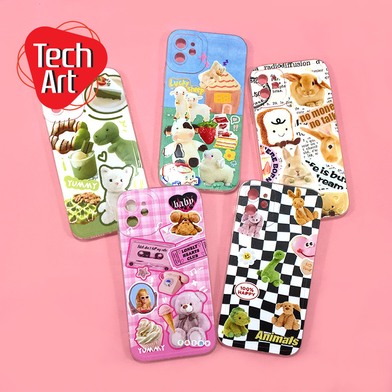 Oppo A78 F7 Reno8Tเคสมือถือนิ่ม TPU ขอบใสกันเลนส์กล้องนูนลายการ์ตูนน่ารัก