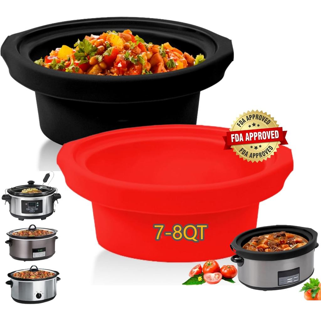 2PCS หม้อหุงช้า Liners fit Crock Pot 7-8 QT,Crock Pot Liners สําหรับ 7-8 Quart รูปไข่หรือรอบช้า, 100