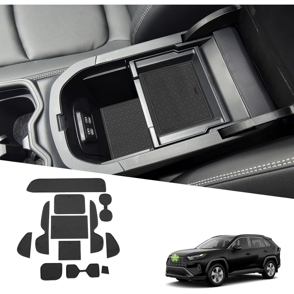 -2025 RAV4 ประตูสําหรับ Toyota RAV4 2025 อุปกรณ์เสริมคอนโซลกลาง Liner Mats ใช้งานร่วมกับ 2023 2024 2