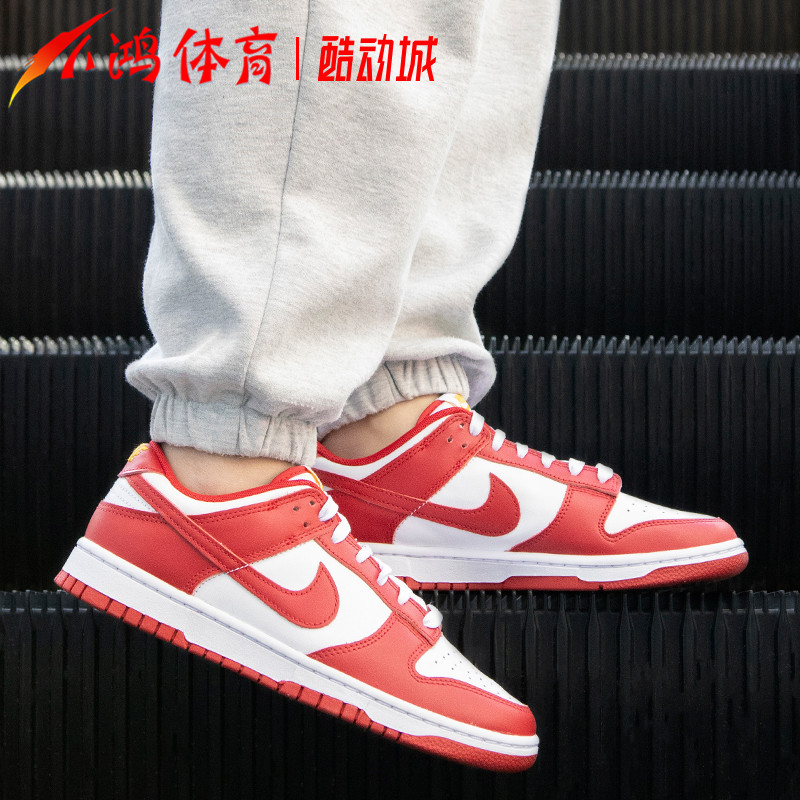 รองเท้าNike Dunk Low สีขาวแดง DD1391-602 เหมาะสำหรับสวมใส่ทุกวัน