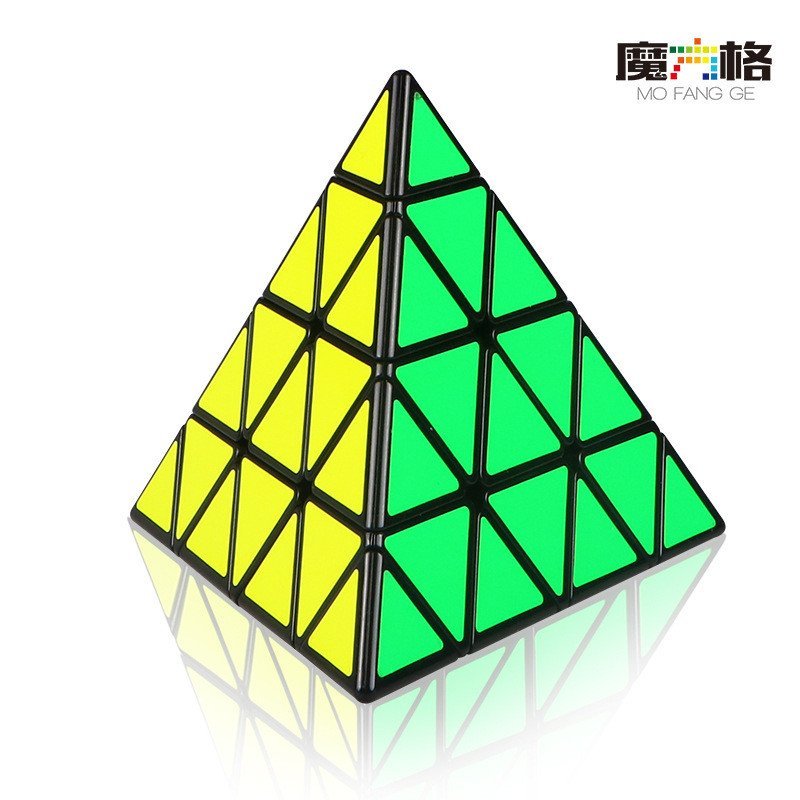 Abnormal Art เด็กสี่-Order Rubiks Cube High-End Pyramid One- Piece Shipping Rubiks Cube ของเล่นการศึ