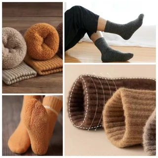 🌈 ถุงเท้า ขนแกะ กันหนาว Wool Sock รองส้นเท้า รองช้ำ ผ้าหนานุ่ม ลดแรงกระแทก แก้ปวดส้นเท้า ฝ่าเท้า เบาสบาย เพื่อสุขภาพ 🌈