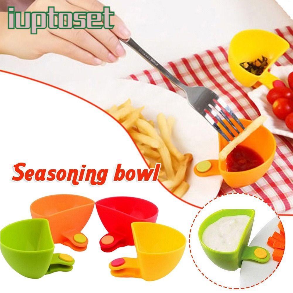 IUPTOSET Spices Dip Container Bowl,พลาสติกสีสัน Dip Clip-On Kitchen Gadgets Dip Holdersห้องครัว