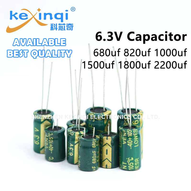 ตัวเก็บประจุอลูมิเนียมอิเล็กโทรลีติค 6.3V 1000uf /15000uf /1800uf /2200uf /3300uf/680uf/820uf /10000