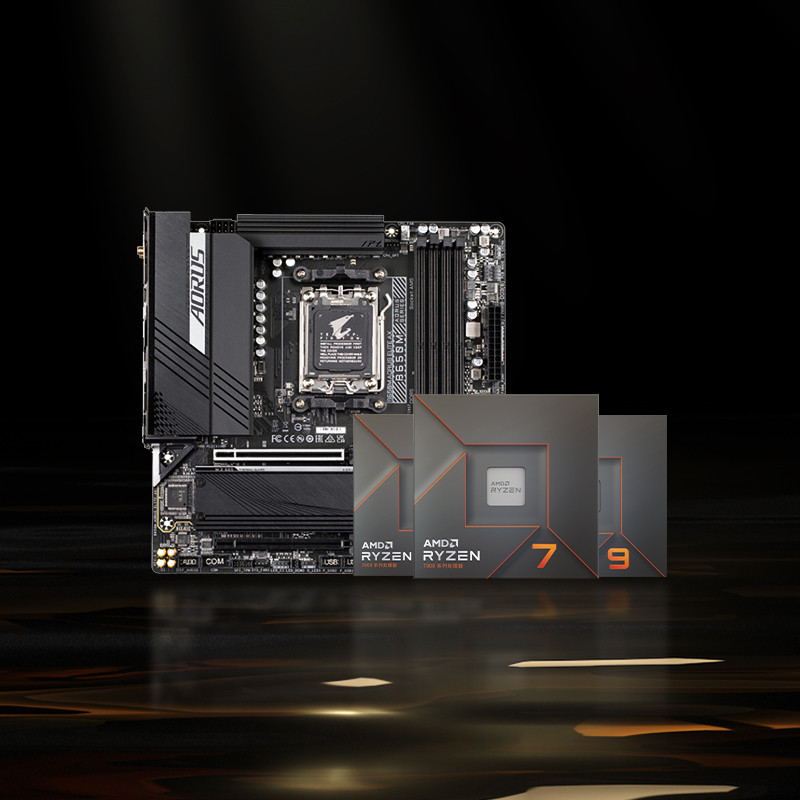 AMD Sharp Dragon R7 7700X CPU ชนิดบรรจุกล่องพร้อม B650/X670 เกมเมนบอร์ดโปรเซสเซอร์บอร์ด U ชุด