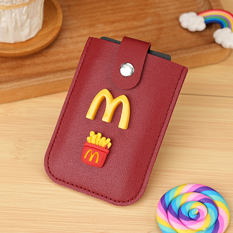 {M Kee Mai Mai} Maimen ซองใส่บัตรแบบดึงออก One-Piece Female Small Ultra-Thin Mini Niche Design Card 