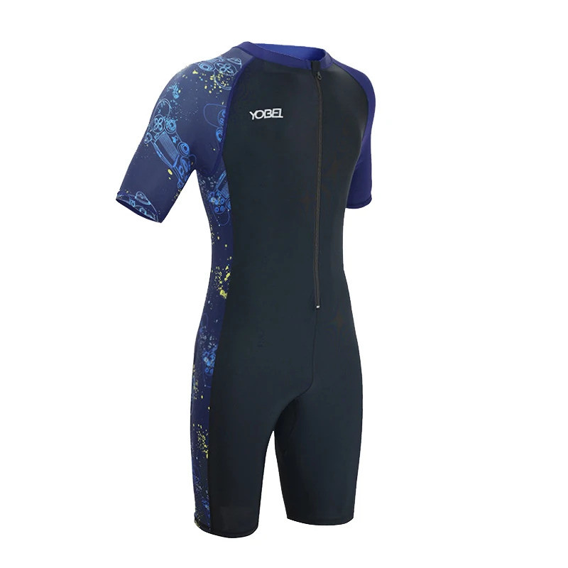 [Legend6]  พลัสขนาดแขนสั้น Rash Guard ผู้ชายด้านหน้าซิป Wetsuit ว่ายน้ําดําน้ําดูปะการังท่องชุดว่ายน้ําฟรีดําน้ํา Body ชุดชุดว่ายน้ํา - รูปที่ 5