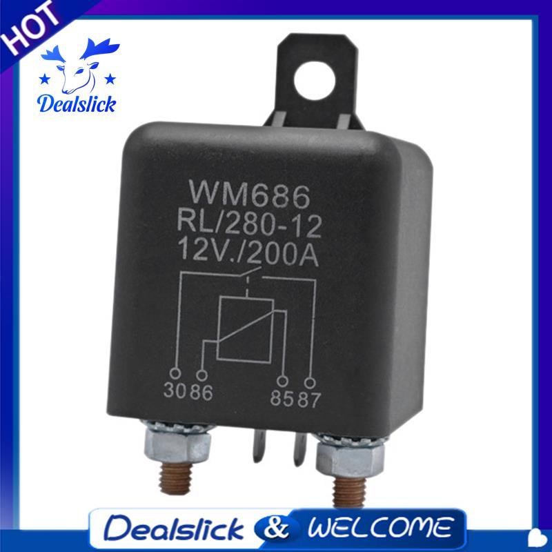 แบตเตอรี่ Isolator รีเลย์ 12V 4-Pin WM686 รีเลย์รถเปิด/ปิดสวิทช์ปกติเปิดรีเลย์ RL/280 200A