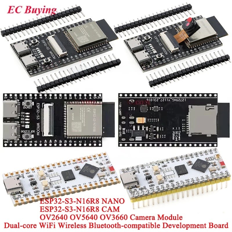 ESP32S3 NANO ESP32-S3 WROOM N16R8 CAM บอร์ดพัฒนา WiFi + BLE ไร้สาย 2.4G Wi-Fi โมดูล OV2640 OV5640 OV