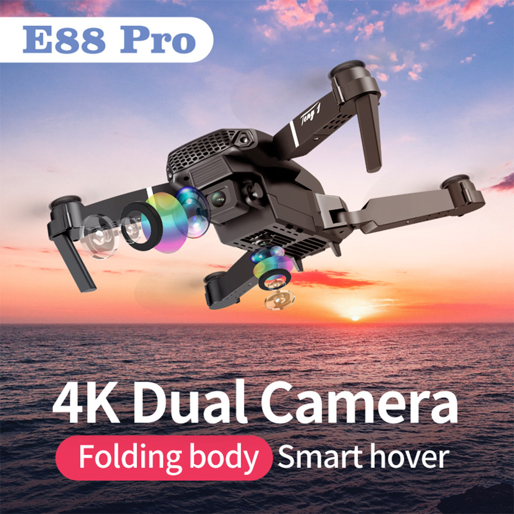 2020 ใหม่ E88 โดรน 4k Profesional HD กล้องคู่ Dron WiFi 1