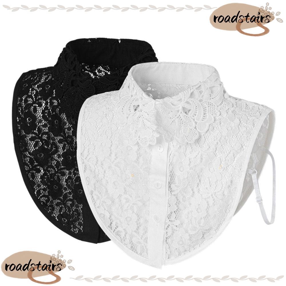 ROADSTAIRS ปกเสื้อลายลูกไม้แบบสวมคอ สามารถนำออกได้ ออกแบบมาสำหรับการทำให้เสื้อผ้าของคุณสวยงามขึ้น
