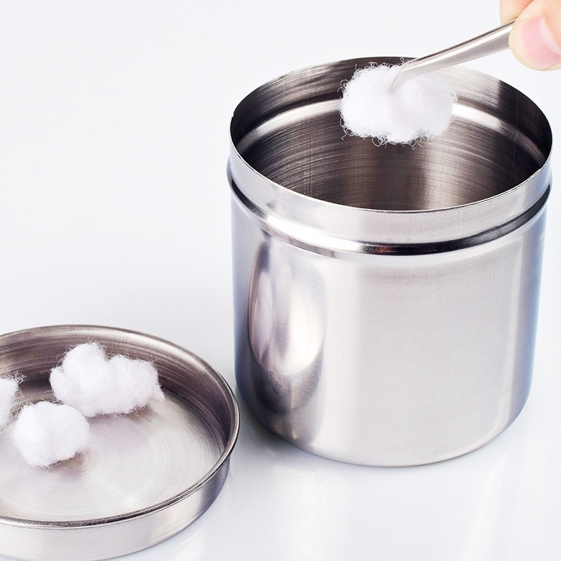 Dental Stainless Steel Disinfection Jar Stainless Steel For Cotton Wool Tank Sterilization Container