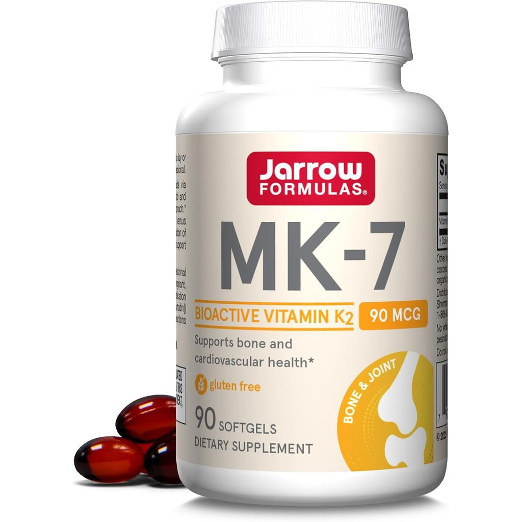 สูตร Jarrow MK-7 90 mcg - Bioactive Form of Vitamin K2-90 เสิร์ฟ (ซอฟเจล) - สําหรับสุขภาพกระดูกและหล