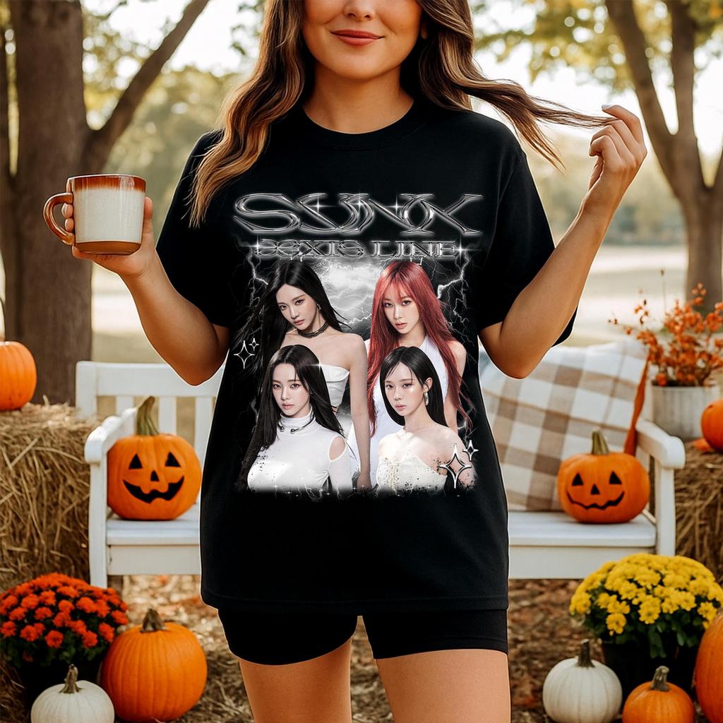 เสื้อยืด Aespa Kpop สไตล์ย้อนยุค, เสื้อยืด Aespa Synk: Aexis Line 2025, เสื้อเชิ้ต Aespa Rich Man, เ