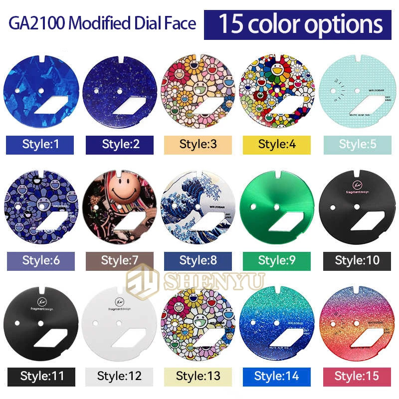 Ga2100 ดัดแปลงนาฬิกา Dial อุปกรณ์เสริมสําหรับ G-shock "caisoak" Ga2100 Ga2110 Series Face Face Face 