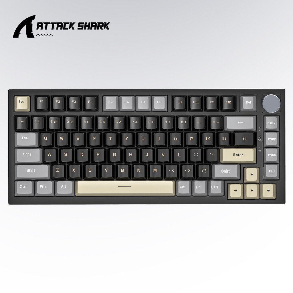 Attack Shark K85 Gaming Magnetic Axis Mechanical Keyboard ที่กําหนดเอง PBT Keycap RT โหมด 82-Key RGB