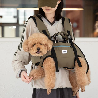 HamshMoc Dog Comfort Backpack การออกแบบตามหลักสรีรศาสตร์สายรัดระบายอากาศหัวเข็มขัดโลหะผสมสังกะสีใช้กลางแจ้ง