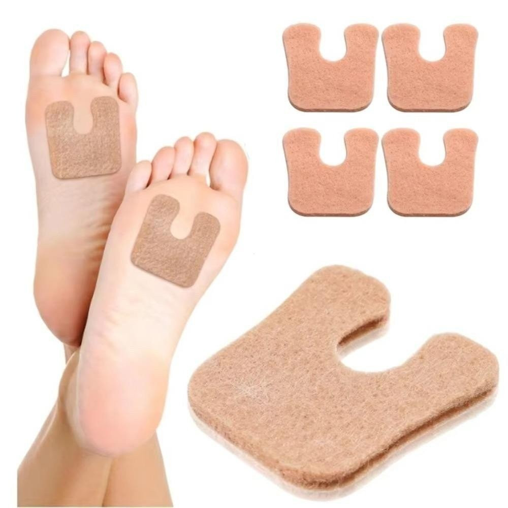 JUNE2 6 ชิ้น/เซ็ตเบาะสําหรับอาการปวด Metatarsal, Self-Adhesive Foam Felt แคลลัสเบาะบรรเทาอาการปวด