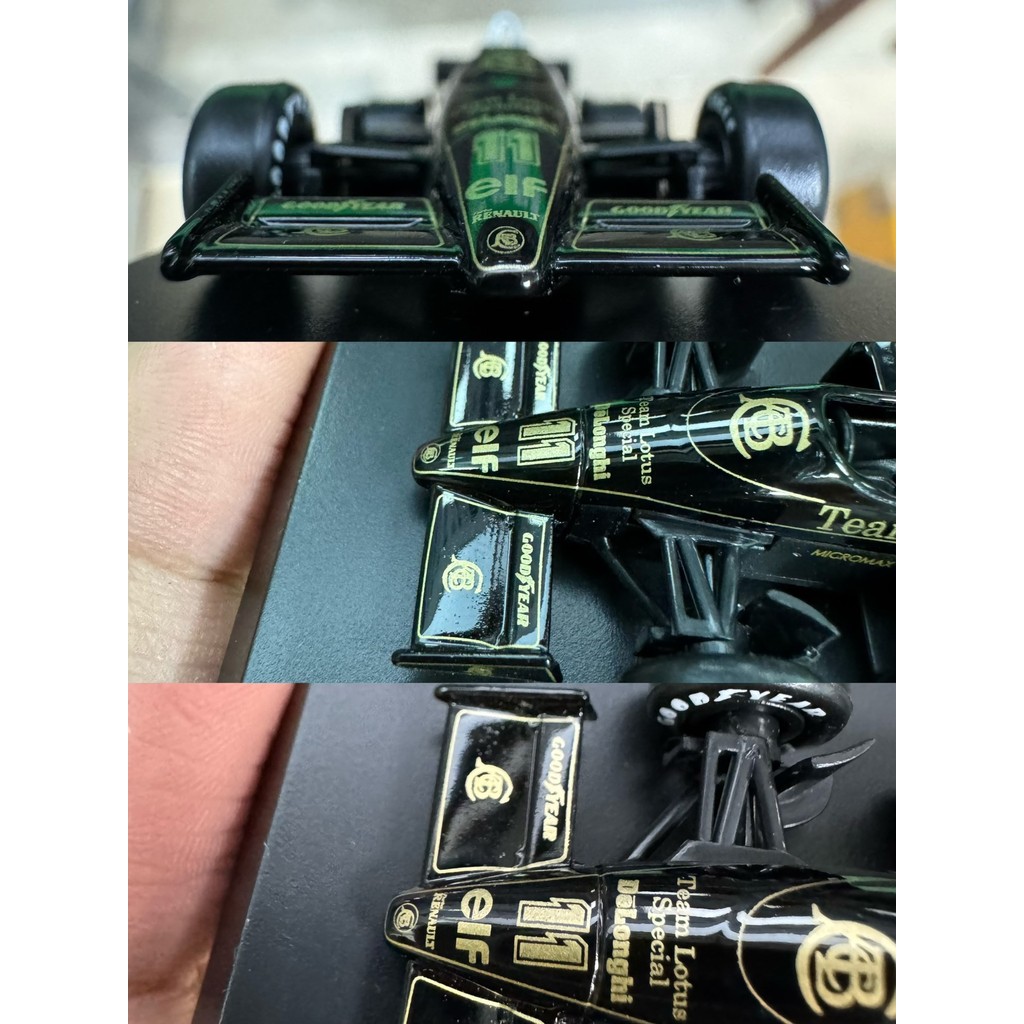 Jingshang Kyosho 1/64 Lutes LOTUS No. 98T เบอร์ 11 Black Gold Black F1 Formula Car with Card No Box 