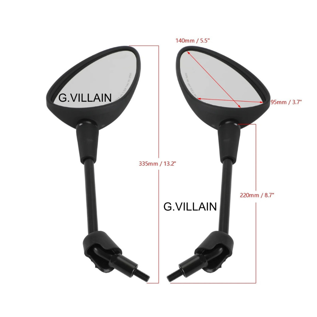 กระจกvespa กระจกเวสป้า กระจกมองหลัง เนื้อแท้ VESPA S, LX, SPRINT, GTS, PRIMAVERA รุ่น3วาล์ว สีดำด้าน ราคา ถูกที่สุด ดีลบีเคเค แกลเลอรีภาพที่ 9